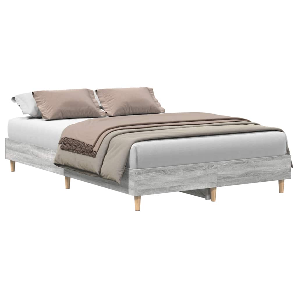 Bed Frame No Mattress Grey Sonoma 120x200 cm Engineered Wood